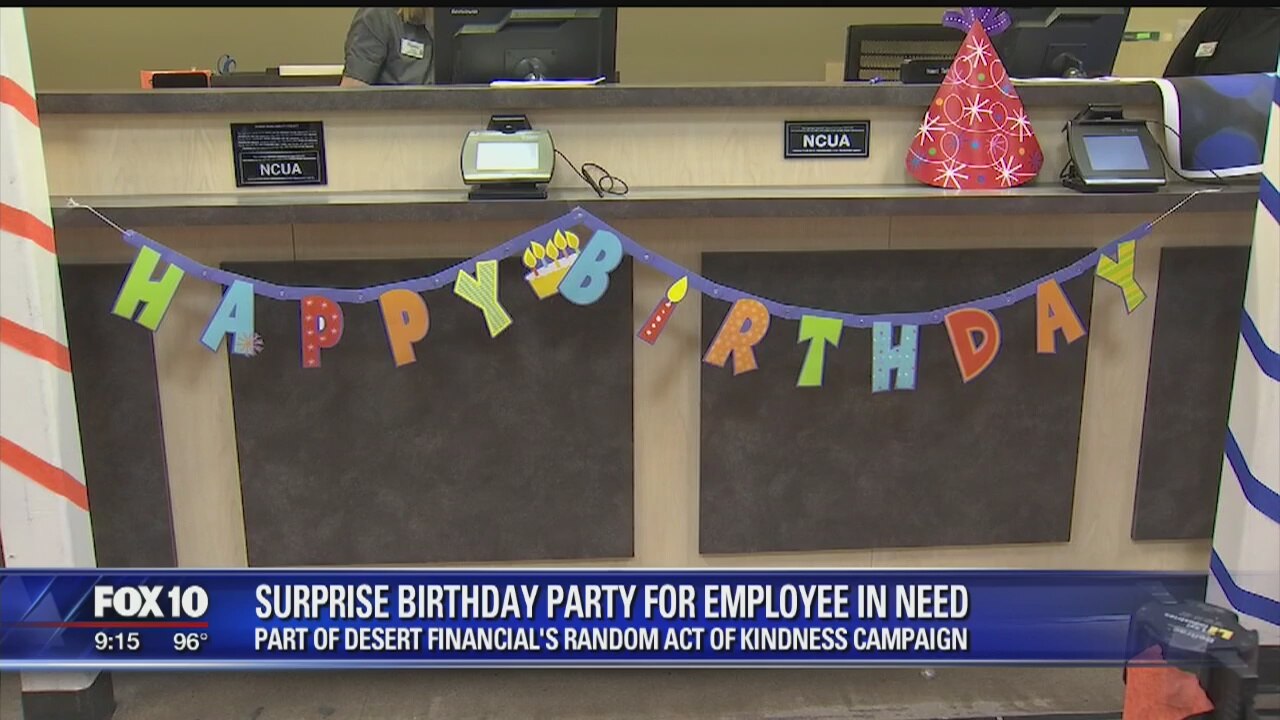 Surprise party for grocery store employee in Maricopa