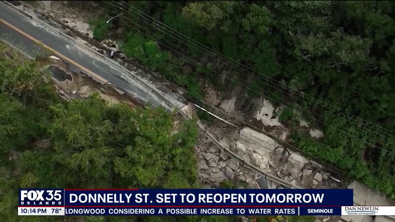 Mount Dora's Donnelly Street to reopen after destroyed in washout