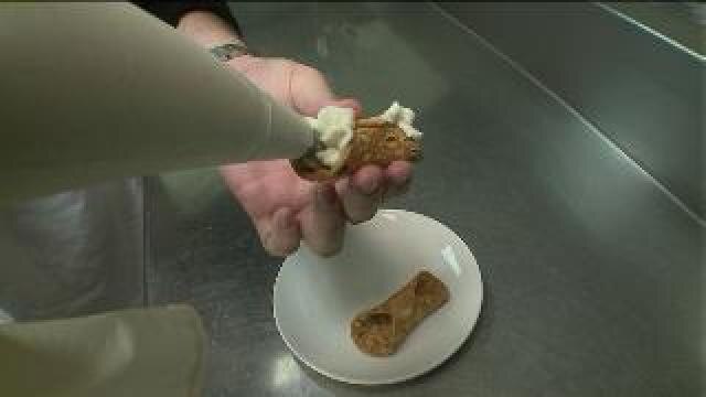 Tony prepares delicious dessert