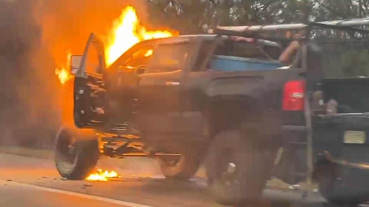 Traffic back to normal after truck catches fire on I-87