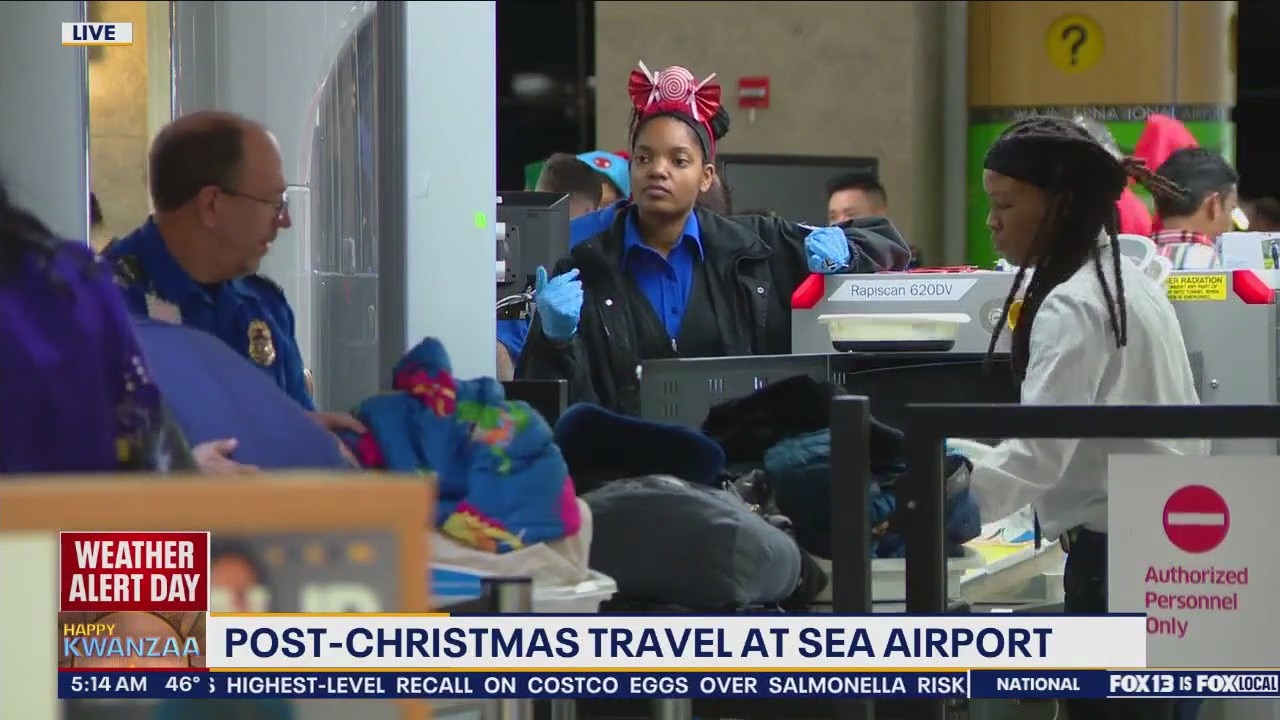 Post-Christmas travel at SEA Airport