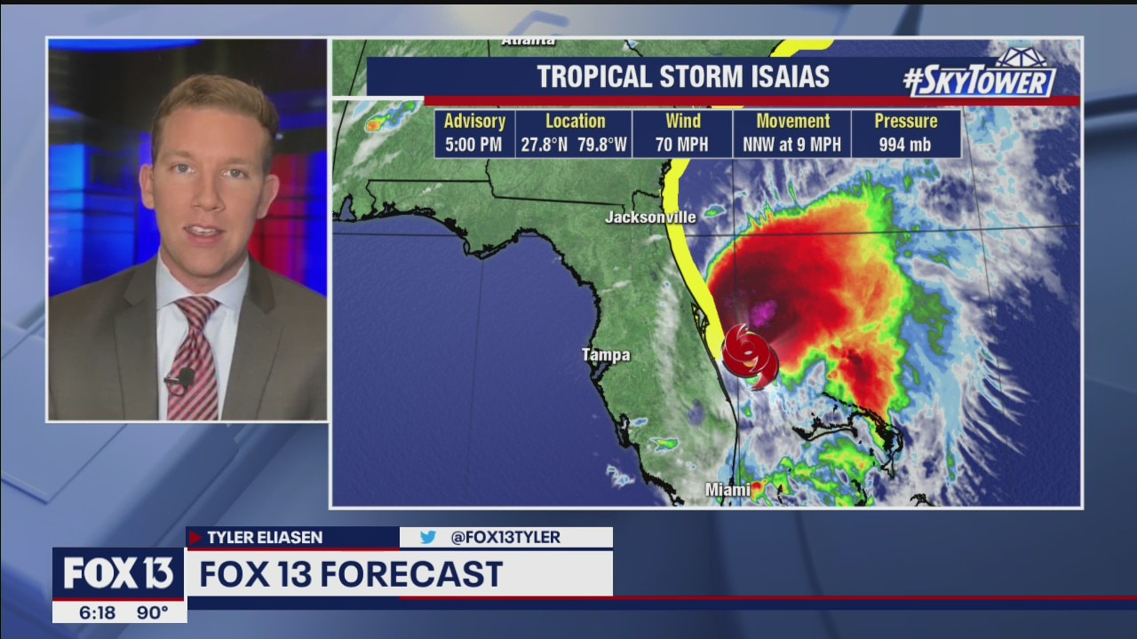 Sunday evening forecast