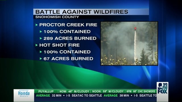 2 wildfires in Western Washington fully contained