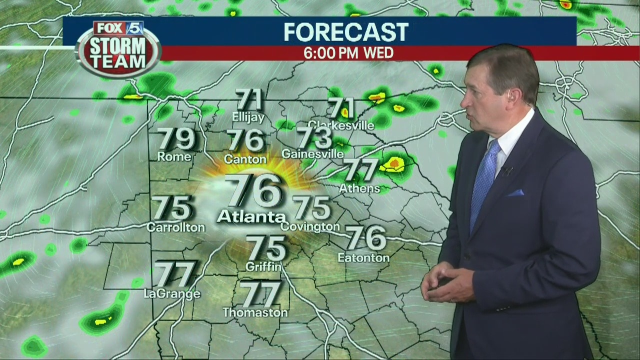 Tuesday late evening forecast