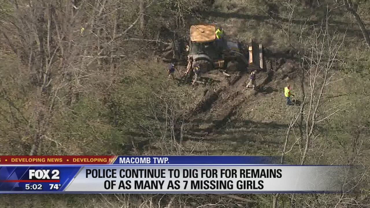 Police: As many as 6 girls could be buried in Macomb Twp woods