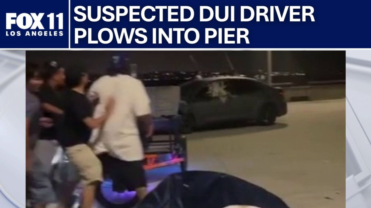 Suspected DUI driver plows through Venice Beach Pier
