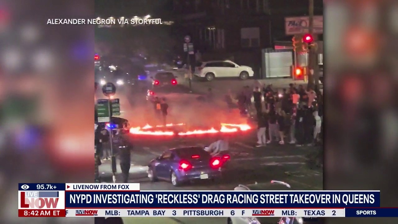 Suspects wanted after wild street takeover in Queens