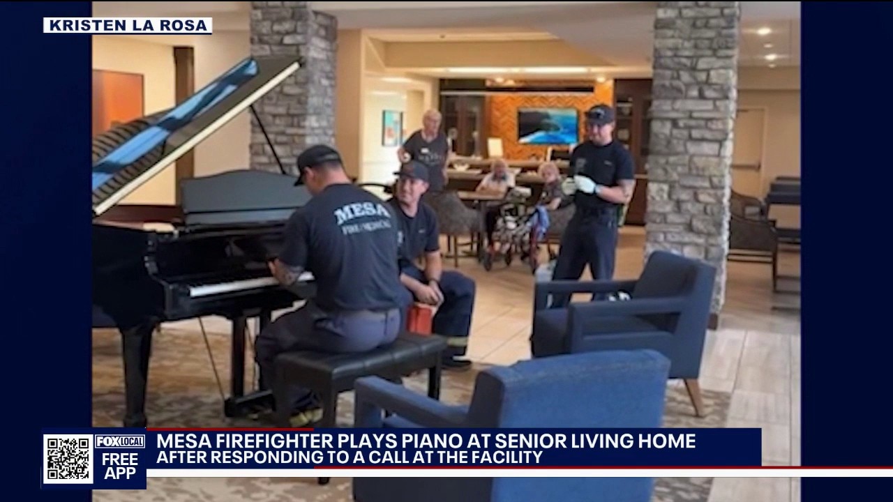AZ firefighter plays piano at senior living home