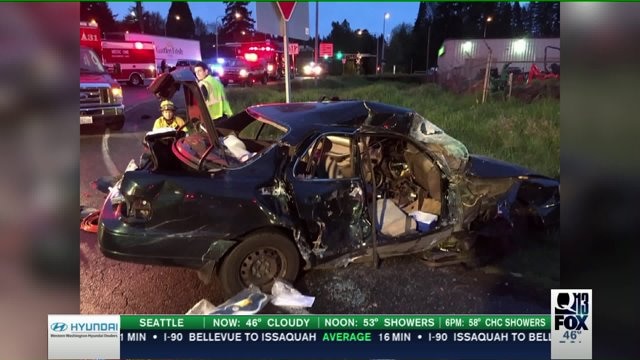 Three injured in Woodinville crash near SR 522