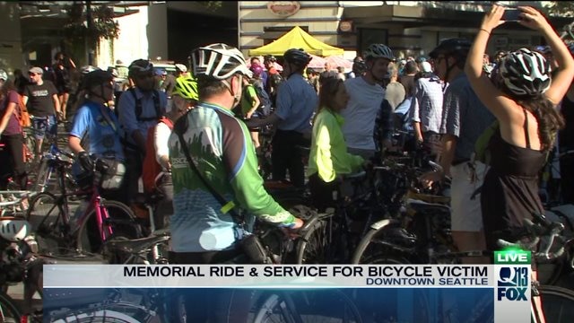 Memorial ride for bicycle victim