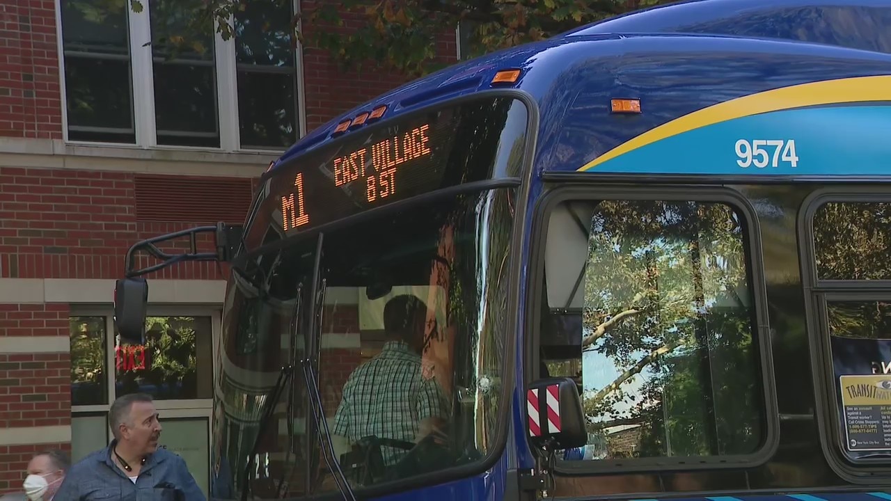 Boy grazed boarding bus
