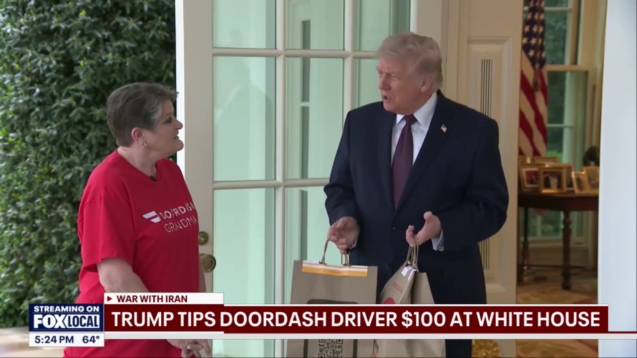 Trump tips DoorDash driver at White House