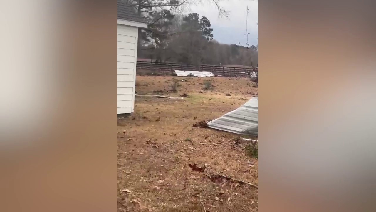 STORM DAMAGE: Viewer video shows damage from storm near Plum Grove, Texas