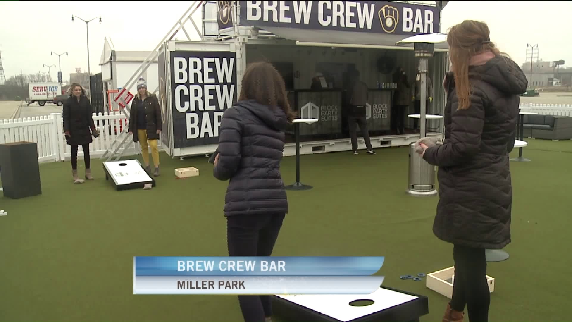 A new place to party: Brew Crew Bar is a fan-friendly tailgate zone, ready for Opening Day