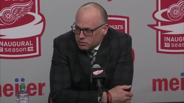 Blashill, Zetterberg & Mrazek after final seconds defeat to the Leafs