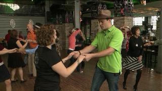 Chip shows off his Swing Dancing skills