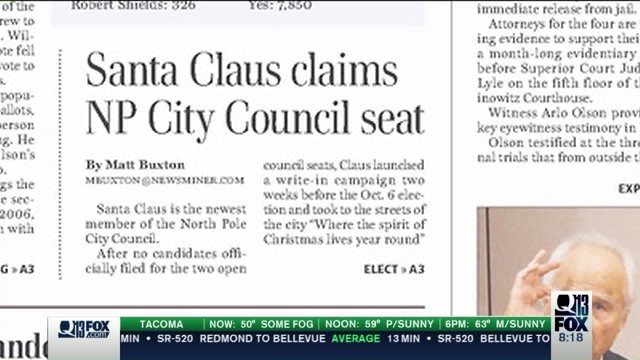 Santa Claus wins city council seat