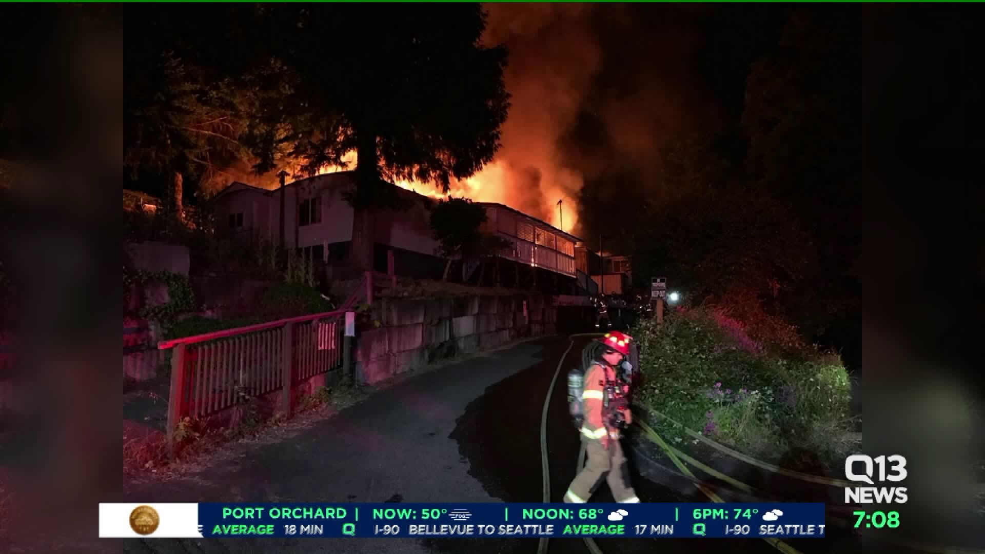 At least 3 mobile homes `heavily damaged` by 3-alarm fire in Skyway