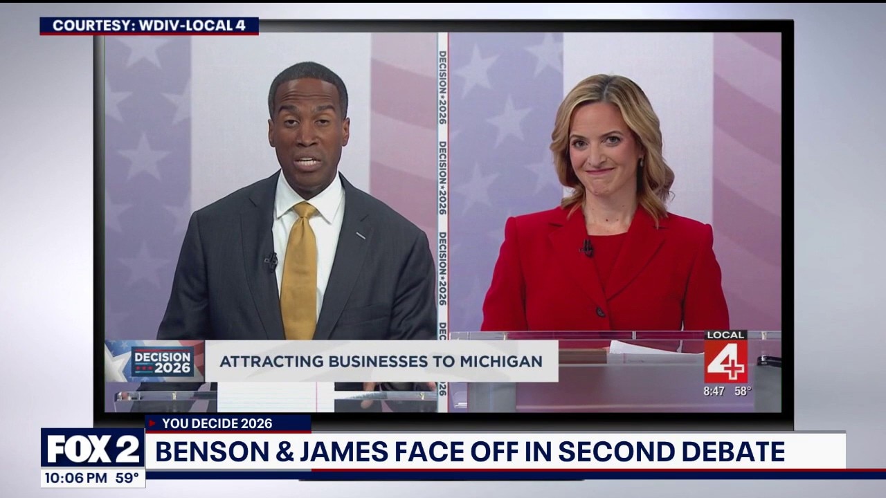 Jocelyn Benson and John James face off in second debate