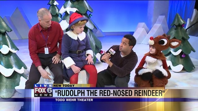 Justin hangs with cast of Rudolph the Red-Nosed Reindeer