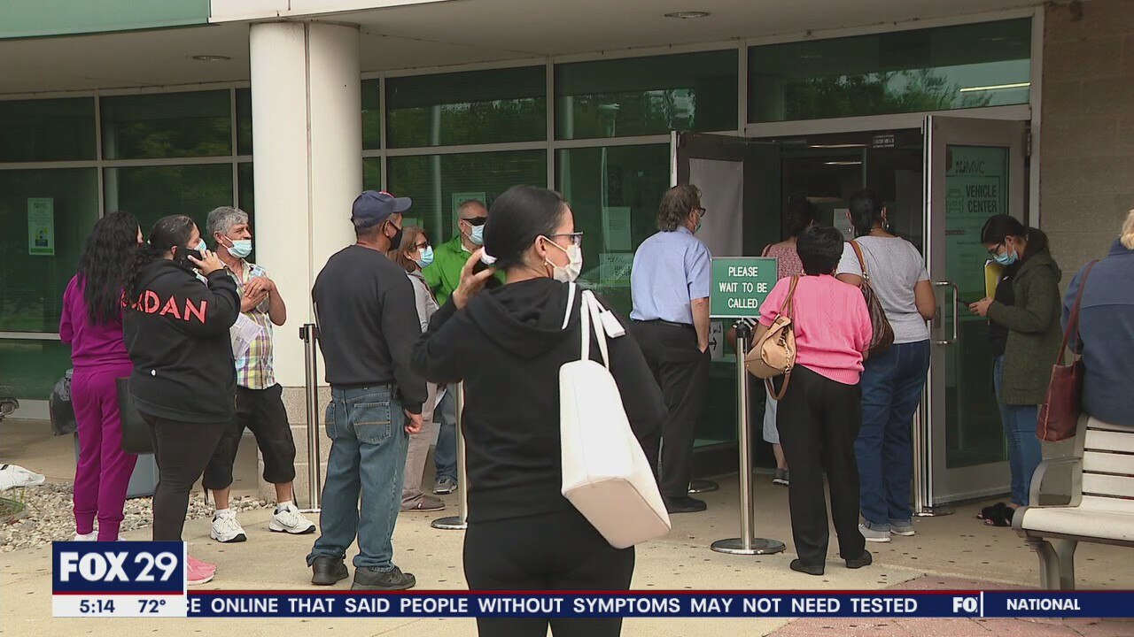 Long lines at New Jersey Motor Vehicle Commission