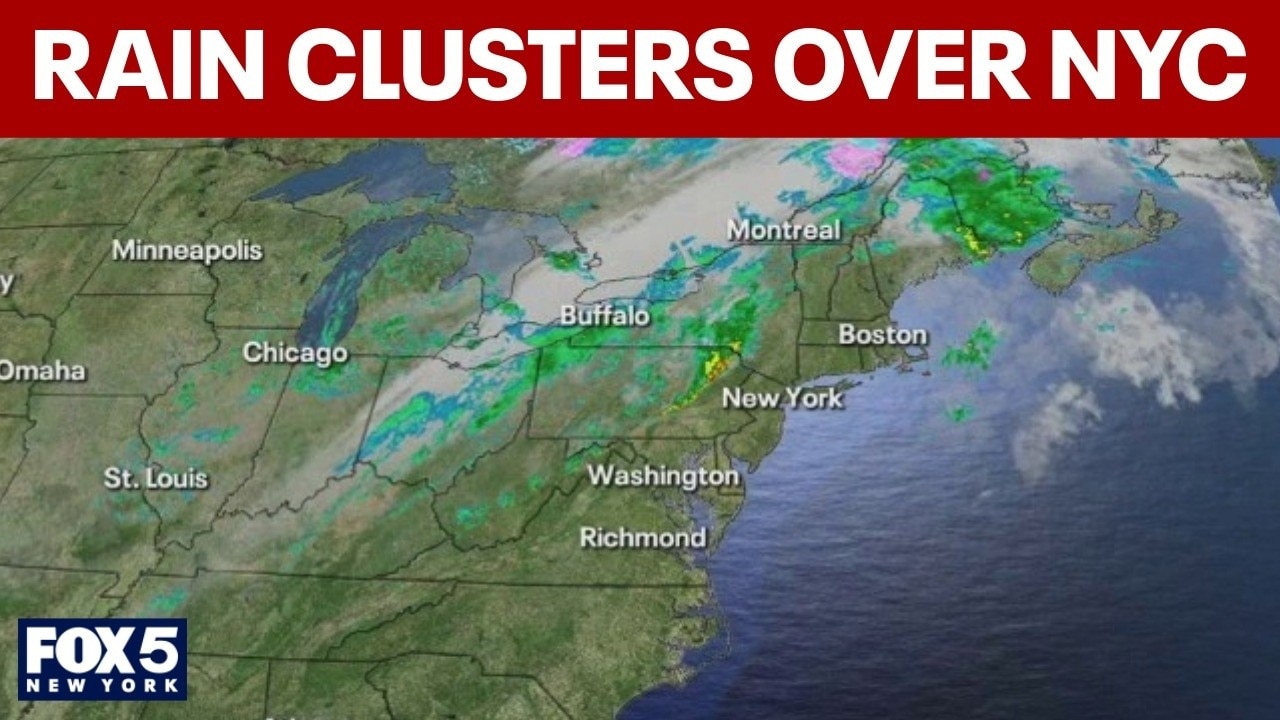 NYC, NJ storm 7 p.m. update: Rain clusters over the city