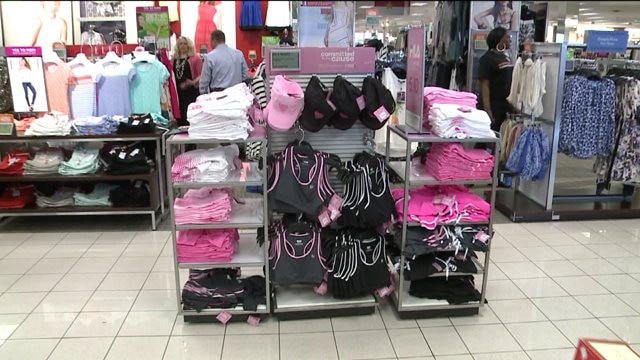 Chip hangs at Kohl`s as they celebrate breast cancer survivors