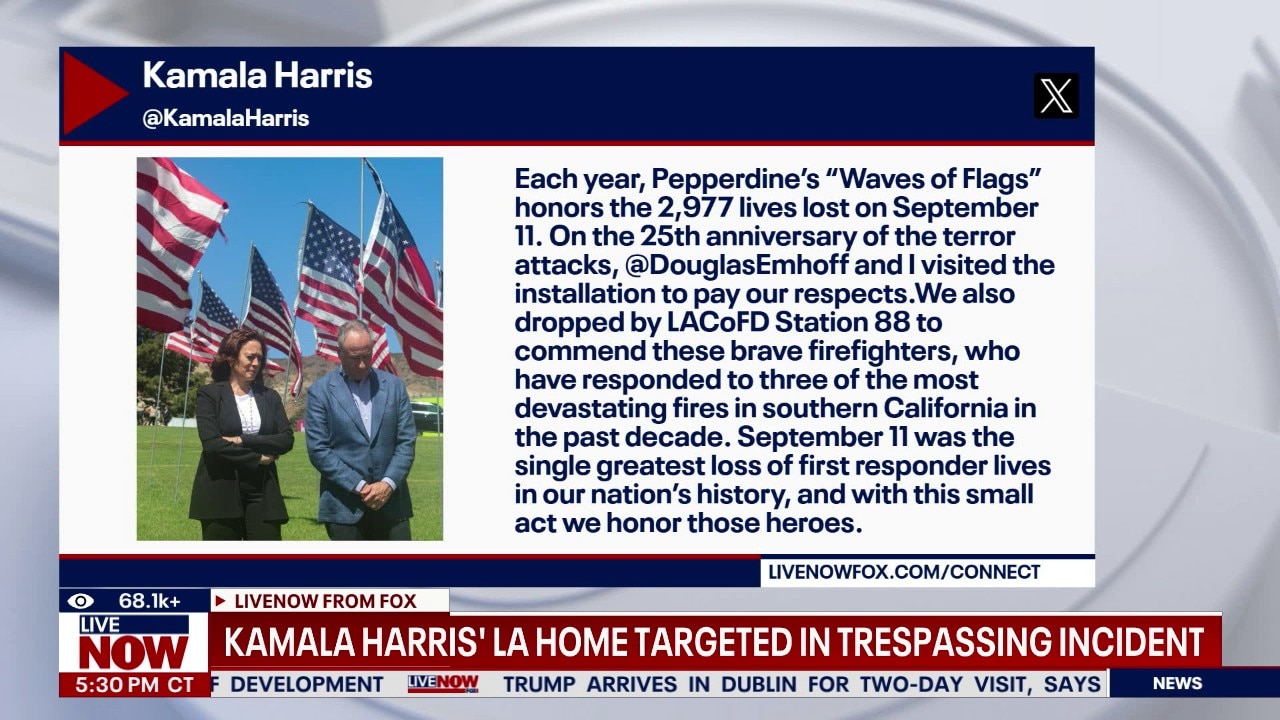 Former VP home targeted in trespassing incident