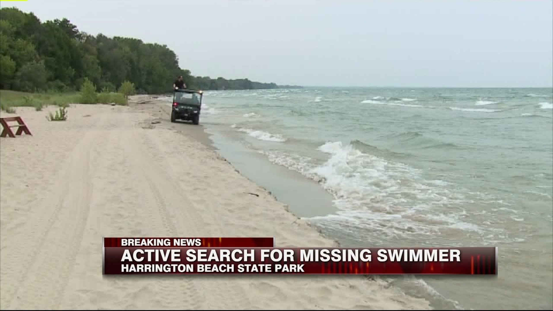 Search for missing swimmer