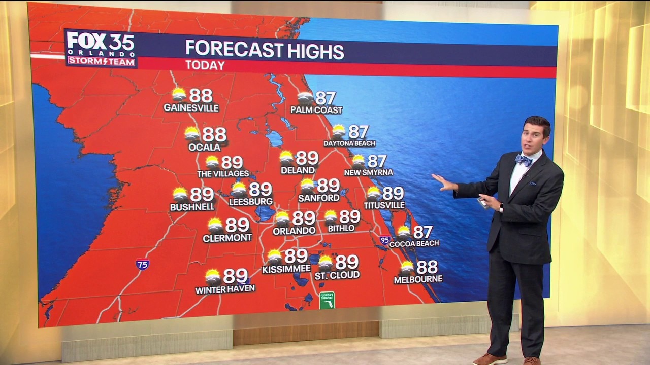 Orlando AM Weather Forecast: Hit or miss storms today, especially east of Orlando