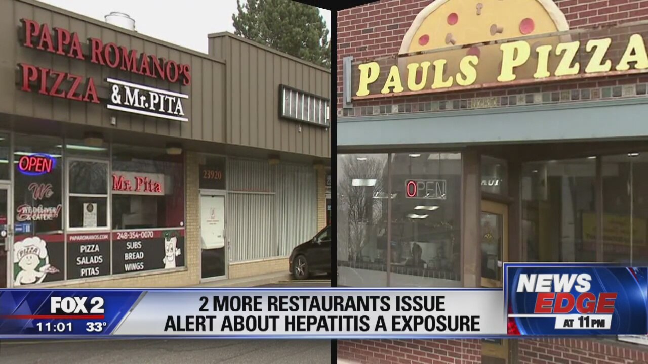 Two more restaurants issue hepatitis A warnings in Wayne, Oakland counties