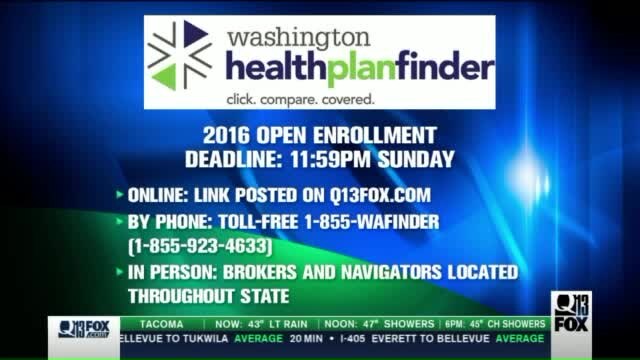 Open enrollment deadline is Sunday
