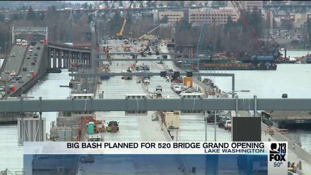 New SR 520 floating bridge grand opening in April