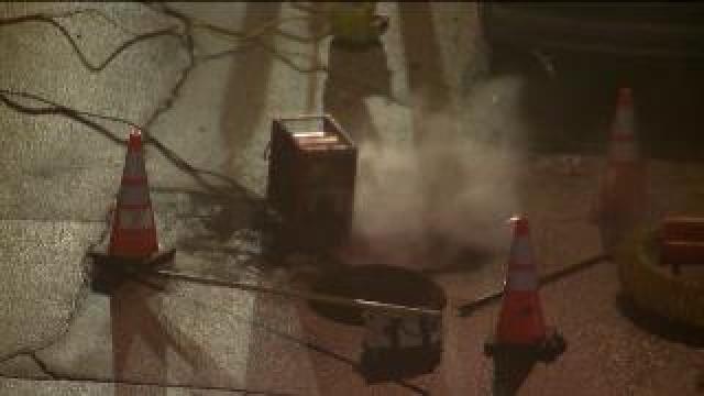 Sewer fire near Pfister
