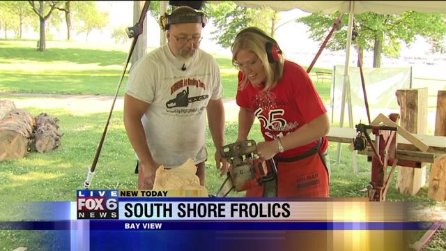 Laura learns how to carve as she previews South Shore Frolics