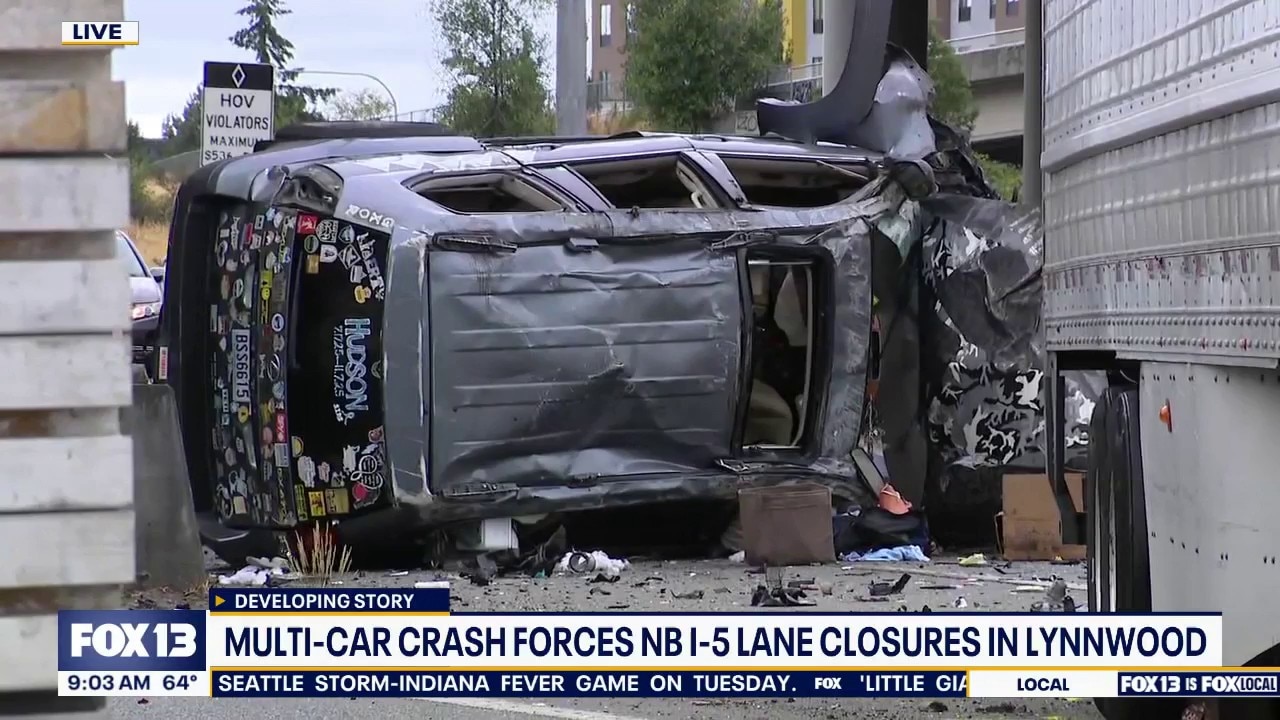 DUI crash shuts Lynnwood, WA highway down, causes multiple injuries