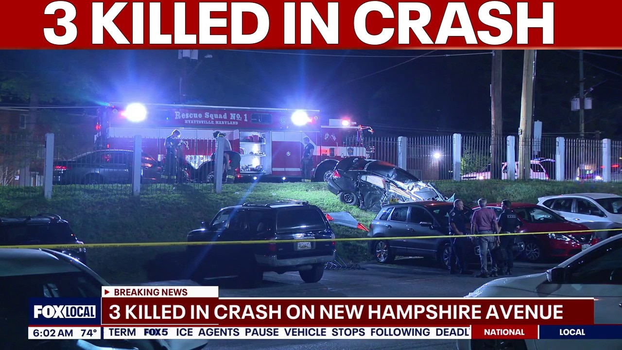 3 killed in crash involving motorcycle in Prince George’s County