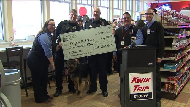 Kwik Trip reopens in Mequon, donates $1,000 to city`s police K-9 unit