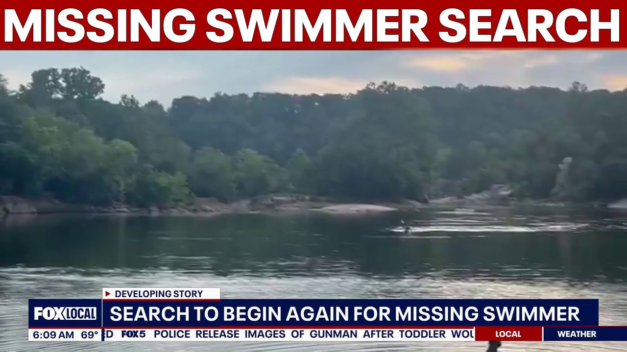 Search resumes Monday for swimmer missing in Potomac River
