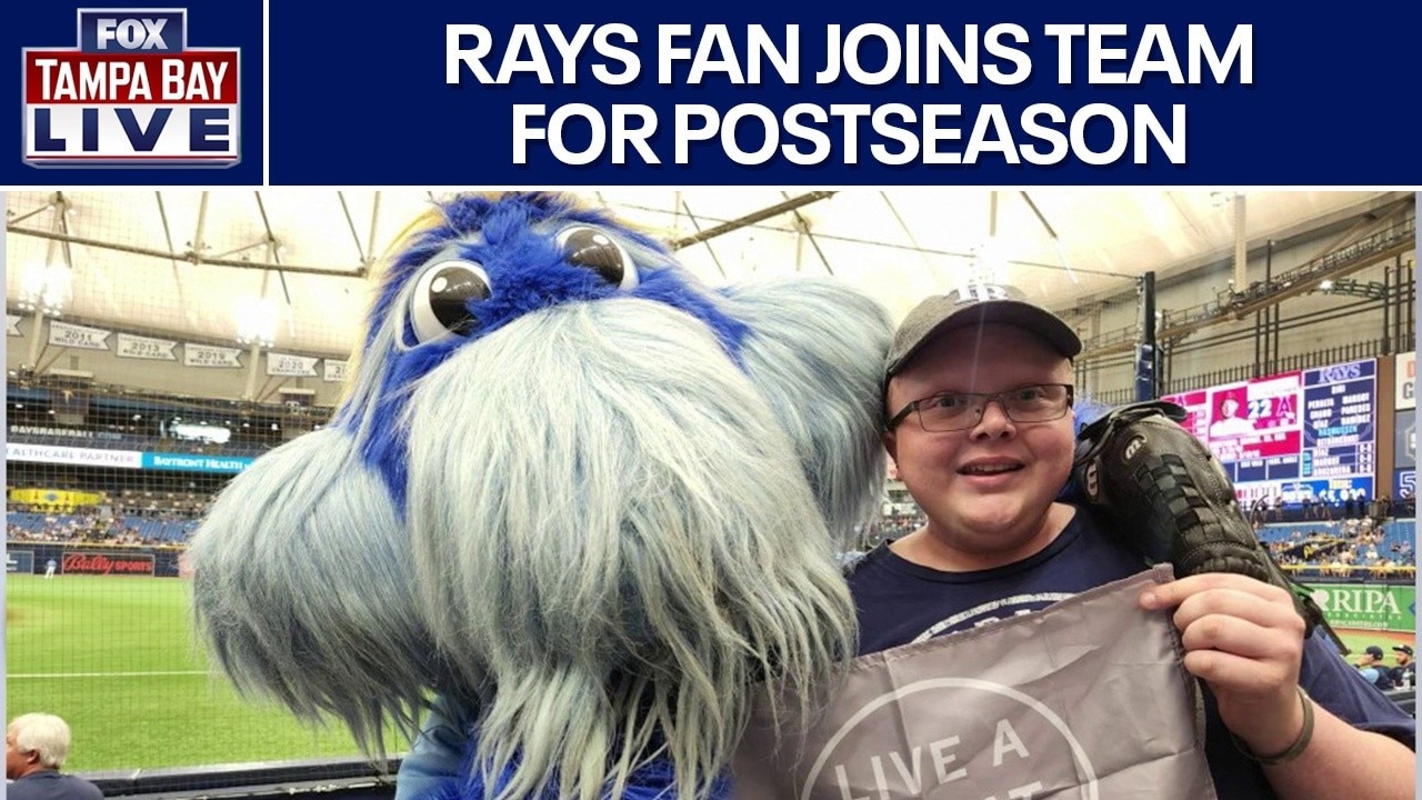 Rays fan battling cancer joins postseason