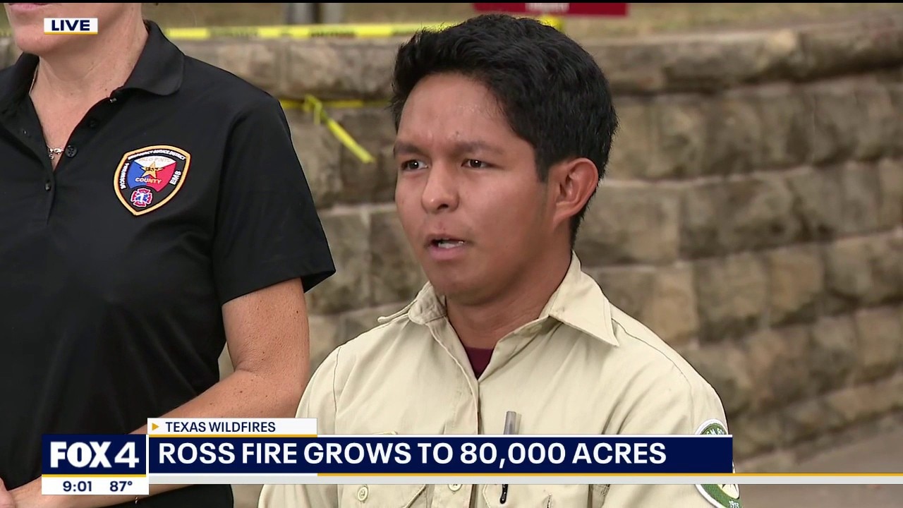 Texas officials give update on Ross Fire