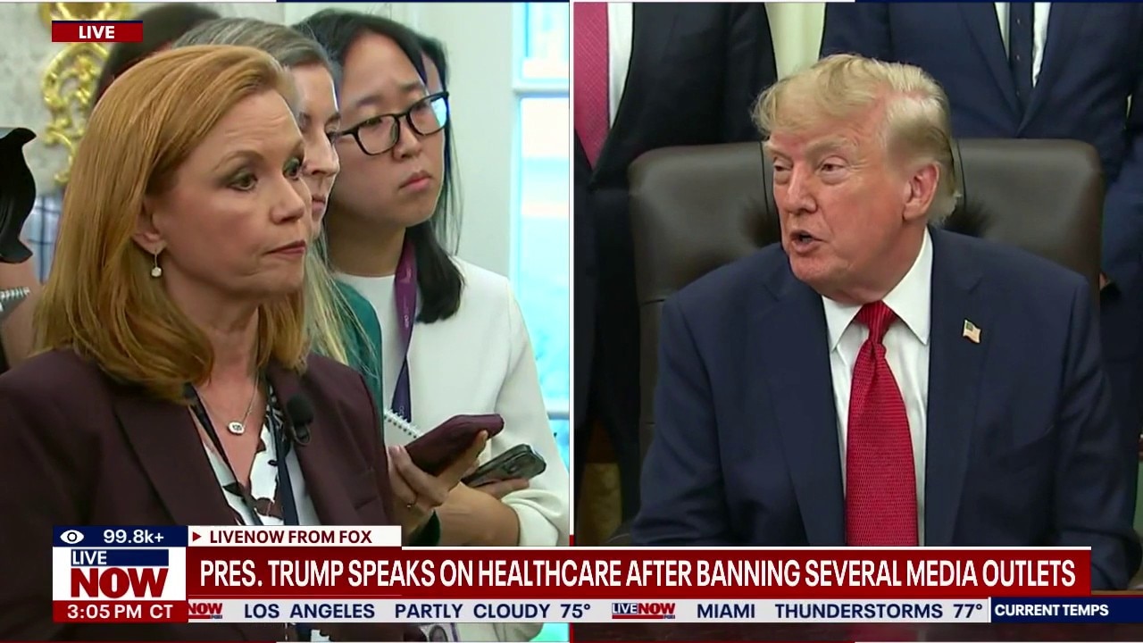 FULL: Trump speaks after banning media outlets