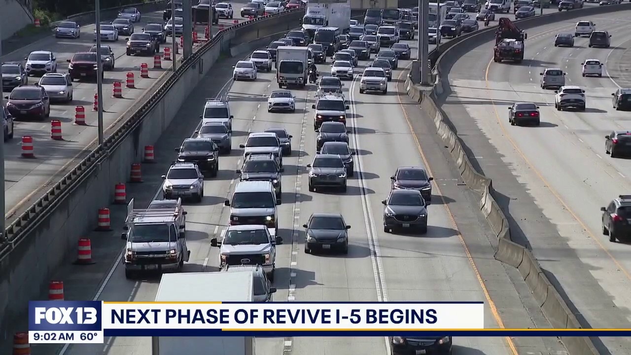 Next phase of Seattle Revive I-5 construction, closures begins