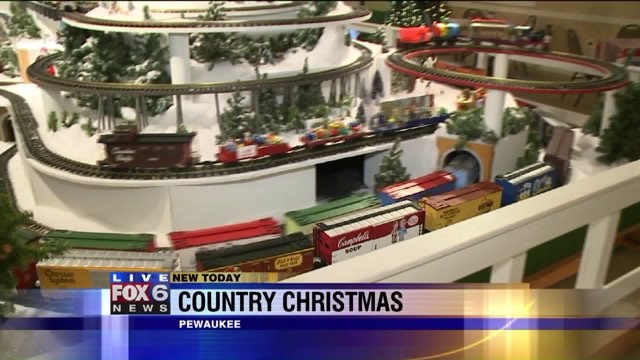 Country Christmas indoor trains