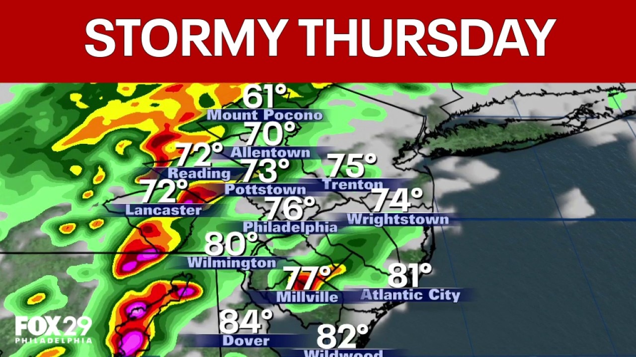 Philadelphia weather: Severe Thunderstorm Warning until 4:30pm