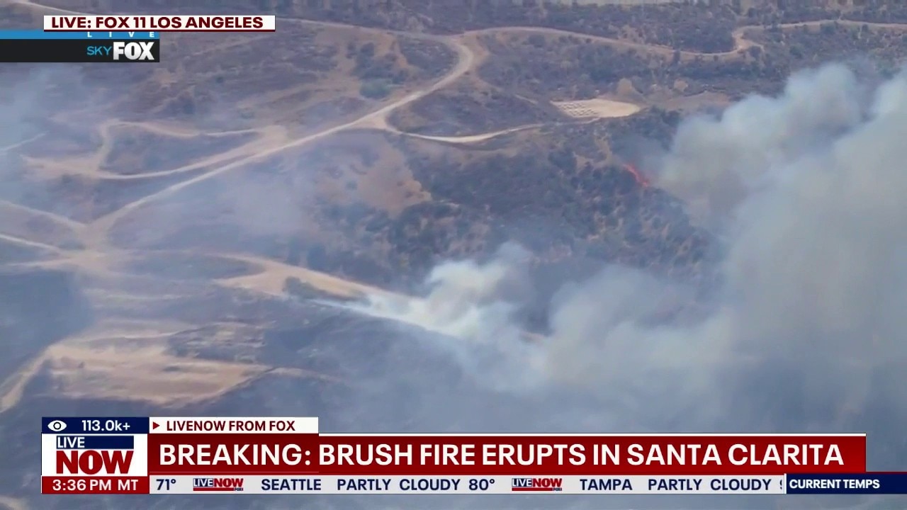 Breaking: Brush fire erupts in Santa Clarita