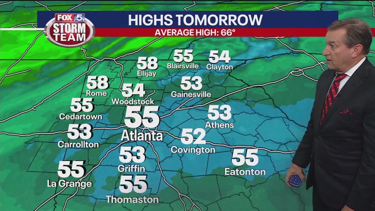 Friday evening forecast