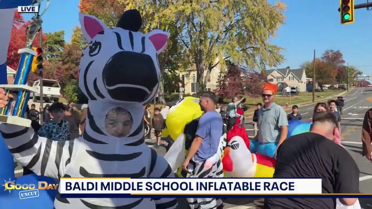 Good Day Uncut: Baldi Middle School Inflatable Race