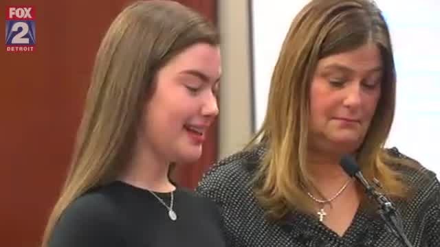 Emma Miller testimony, Larry Nassar sentencing