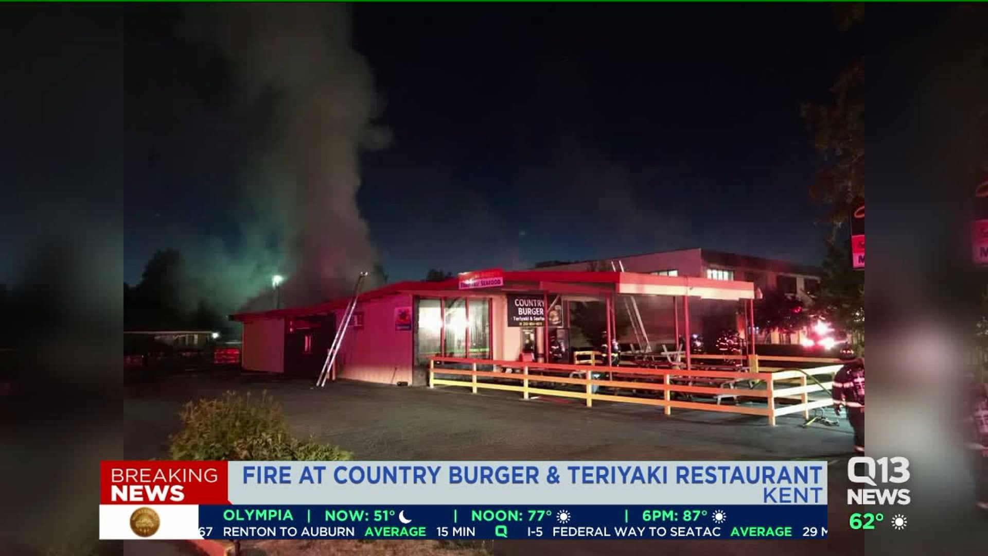 Fire at Country Burger and Teriyaki